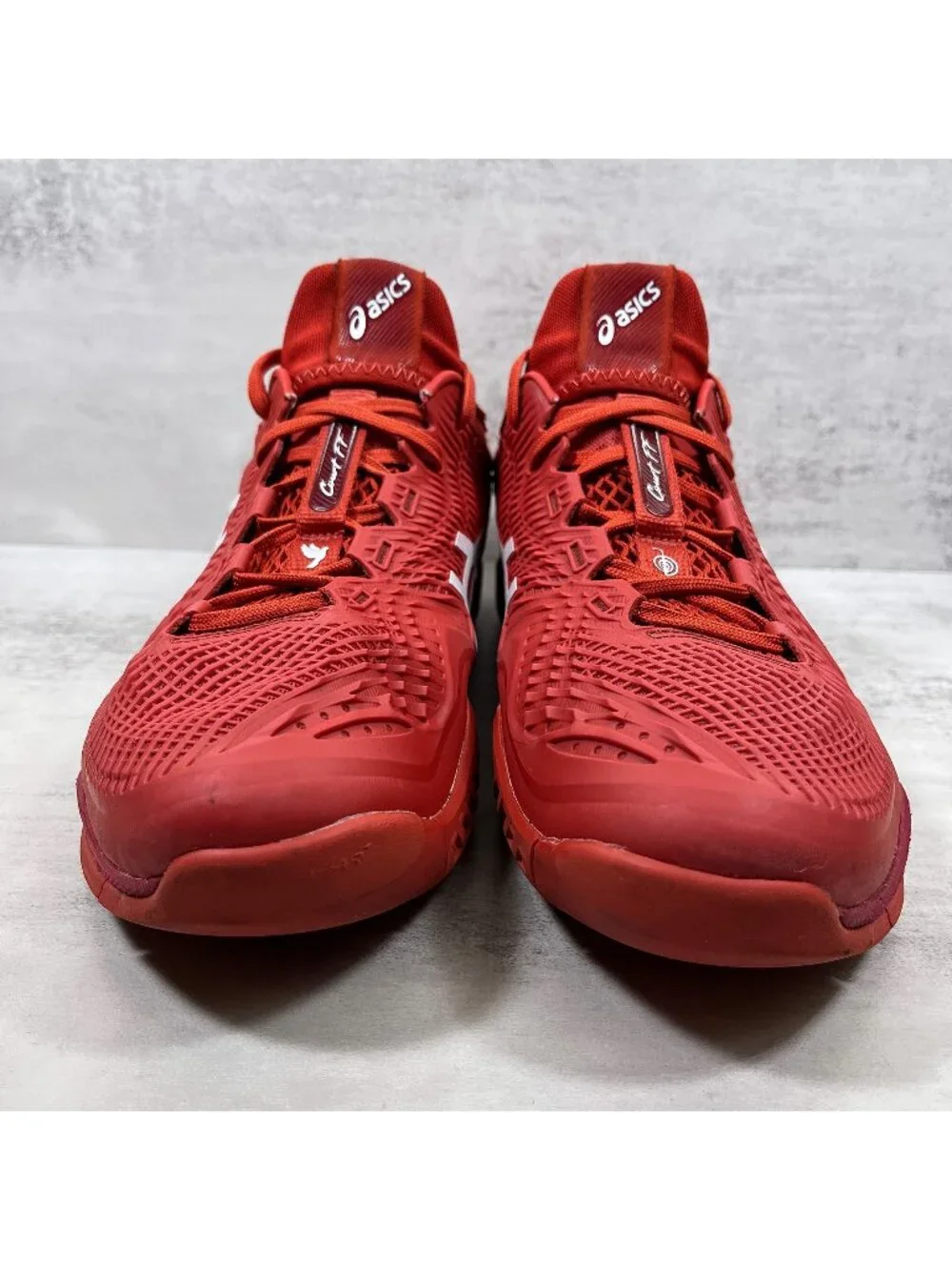 Asics Court FF Novak Djokovic Tennis Shoes - Men's Size 12 - Red